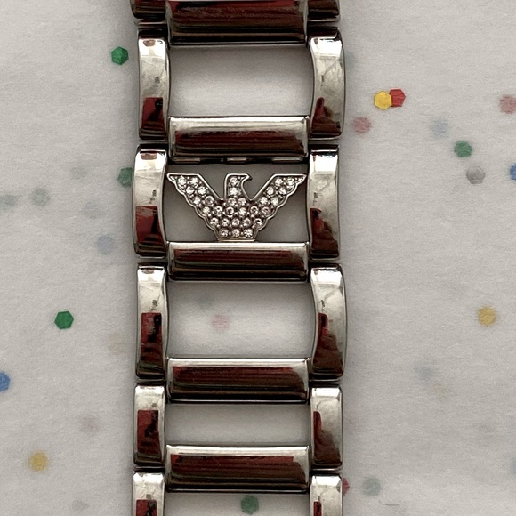💎EMPORIO ARMANI 💎women’s bracelet watch with mineral crystals . - Picture 4 of 15